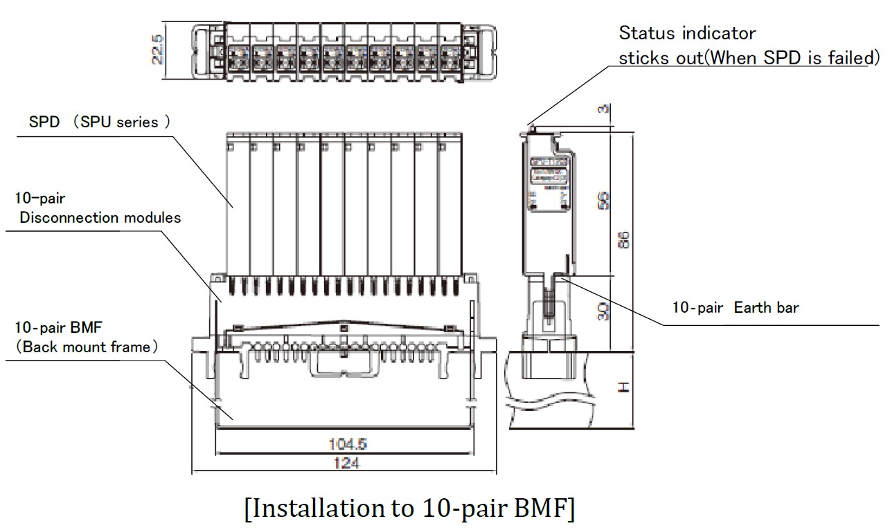 Installation to 10‐pair BMF